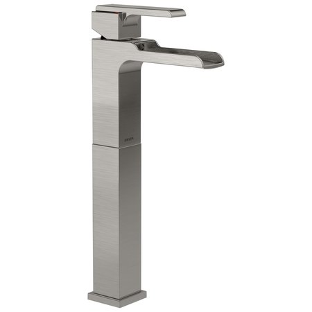 DELTA Ara Single Handle Single Hole Bathroom Faucet With Riser And Channel Spout 768LF-SS-IN
